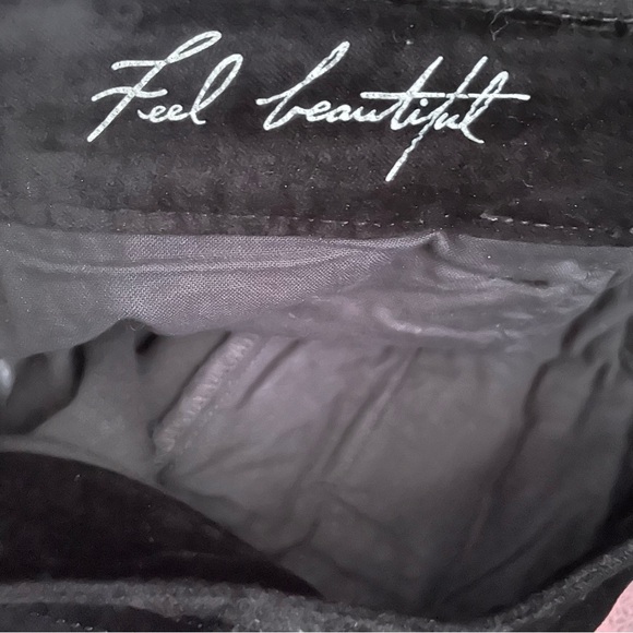 White House Black Market Black Plush Velvet Pants Size 4 - Picture 8 of 9